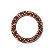 19mm TierraCast Spiral Rings - Antique Copper Plated