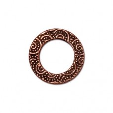 16mm TierraCast Spiral Rings - Antique Copper Plated