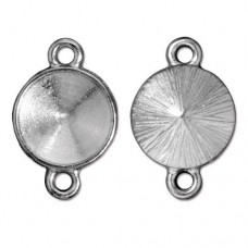 14mm TierraCast Rivoli Faceted Frame Link - Antique Pewter - Pack of 2