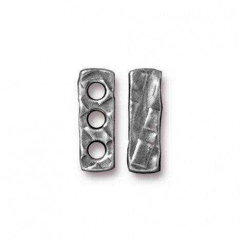 14x4.7mm TierraCast R&R 3-Hole Spacer Bars - Ant Pewter