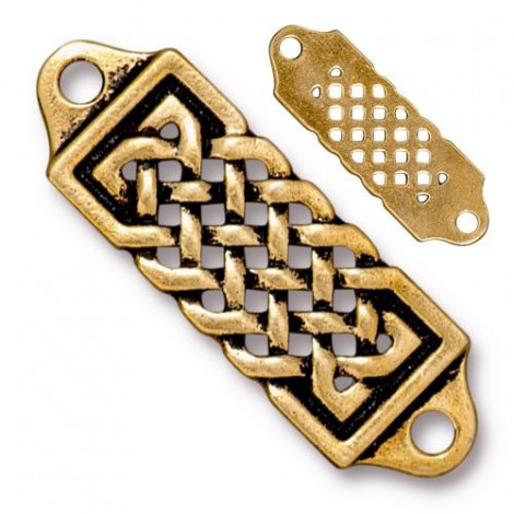 37x12mm TierraCast Celtic Focal Centrepieces - Antique Gold - Each 37x12mm TierraCast Celtic Focal Centrepieces - Antique Gold - Each