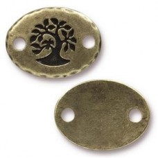 15x20mm TierraCast Bird in a Tree Link - Brass Oxide - Each