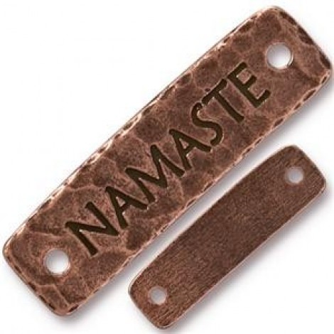 40x12mm TierraCast Namaste Link - Antique Copper
