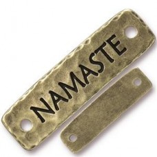 40x12mm TierraCast Namaste Link - Brass Oxide