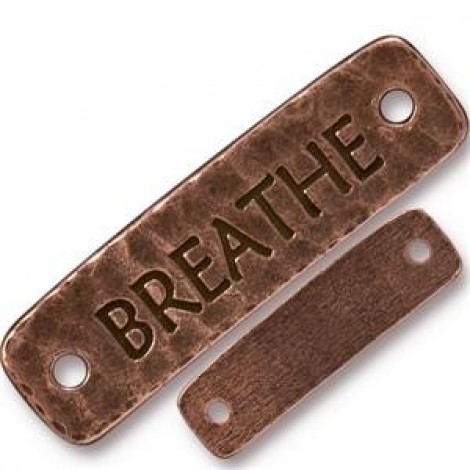 40x12mm TierraCast Breathe Link - Ant Copper - Each 40x12mm TierraCast Breathe Link - Ant Copper - Each