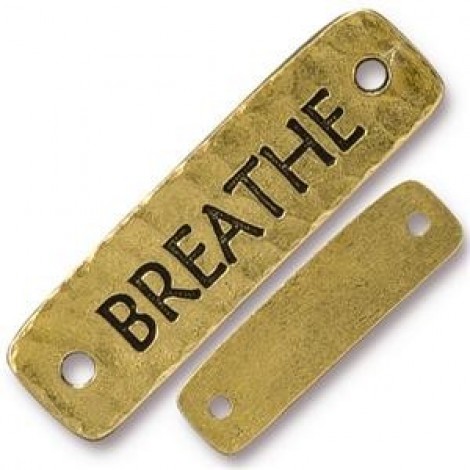 40x12mm TierraCast Breathe Link - Antique Gold - Each