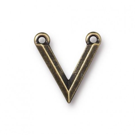 17x16mm TierraCast Faceted V-Link - Brass Oxide - Pack of 2 17x16mm TierraCast Faceted V-Link - Brass Oxide - Pack of 2