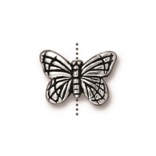 15mm TierraCast Monarch Butterfly Beads - Antique Silver