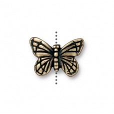 15mm TierraCast Monarch Butterfly Beads - Brass Oxide - Pack of 2