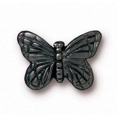 15mm TierraCast Monarch Butterfly Beads - Black Oxide - Pack of 2