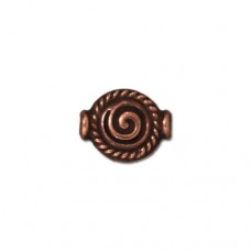9.5mm TierraCast Fancy Spiral Beads - Antique Copper