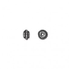 TierraCast Ant Silver 5mm Coiled Spacer Beads - Pack of 10