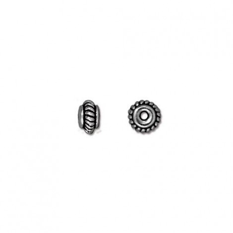 TierraCast Ant Silver 5mm Coiled Spacer Beads - Pack of 10 TierraCast Ant Silver 5mm Coiled Spacer Beads - Pack of 10