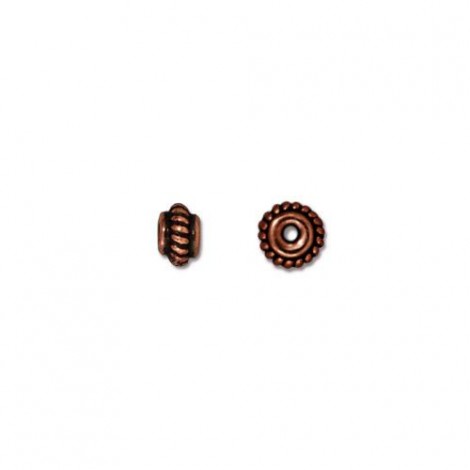 TierraCast Ant Copper 5mm Coiled Spacer Beads - Pack of 10