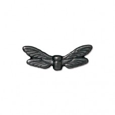 6x20mm TierraCast Dragonfly Wing Charm Beads - Black Oxide