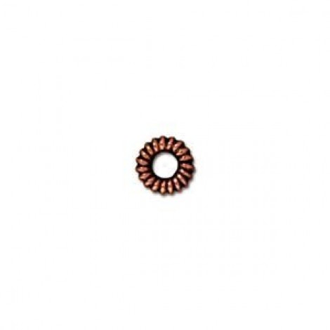 5mm TierraCast Small Coiled Ring - Antique Copper - Pack of 20