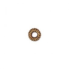 5mm TierraCast Small Coiled Ring - Antique Gold - Pack of 20