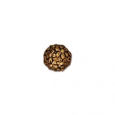 8mm TierraCast Floral Ball Beads - Antique 22K Gold Plated