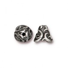 8mm TierraCast Lily Cones - Antique Pewter - Pack of 2