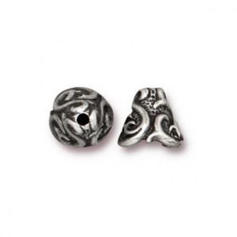 8mm TierraCast Lily Cones - Antique Pewter - Pack of 2