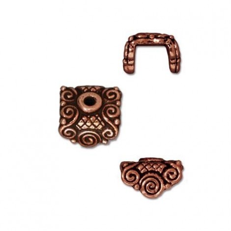 8x6mm TierraCast Mirage Pendant Bails - Ant Copper - Pack of 2 8x6mm TierraCast Mirage Pendant Bails - Ant Copper - Pack of 2