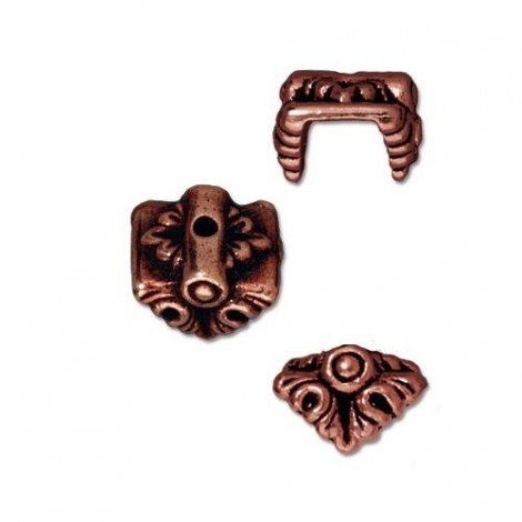 7x9mm TierraCast Luna Pendant Bails - Antique Copper - Pack of 2 7x9mm TierraCast Luna Pendant Bails - Antique Copper - Pack of 2