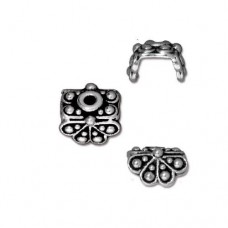 6x9mm TierraCast Raja Pendant Bails - Ant Silver - Pack of 2