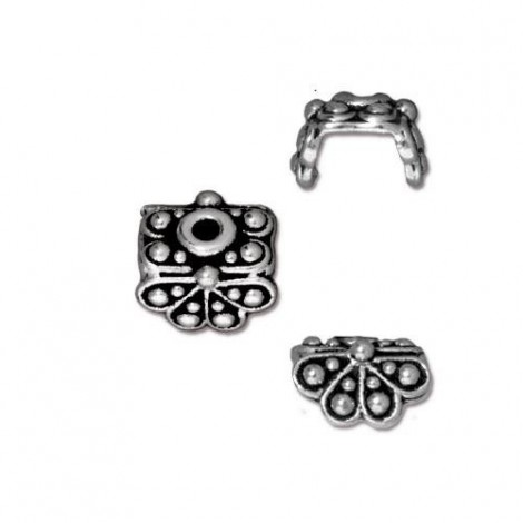 6x9mm TierraCast Raja Pendant Bails - Ant Silver - Pack of 2 6x9mm TierraCast Raja Pendant Bails - Ant Silver - Pack of 2