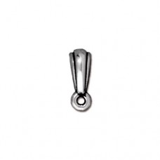 13x6.5mm TierraCast Nouveau Bails - Antique Fine Silver Plated - Pack of 2