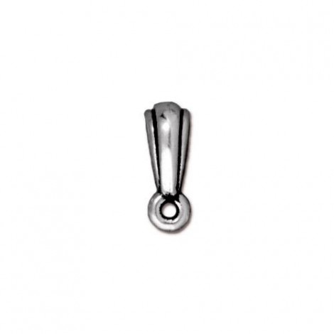 13x6.5mm TierraCast Nouveau Bails - Antique Fine Silver Plated - Pack of 2