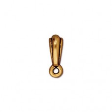 13x6.5mm TierraCast Nouveau Bails - Antique 22K Gold Plated - Pack of 2