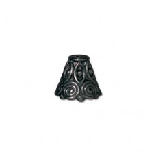 8mm TierraCast Spiral Cone - Black Oxide - Pack of 2