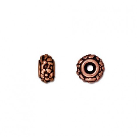 6mm TierraCast Meadow Bead - Antique Copper - Pack of 2