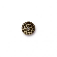 8mm TierraCast Hammertone Beadcaps - Brass Oxide - Pack of 2