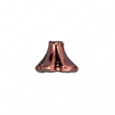 10mm TierraCast Large Bell Flower Beadcap - Ant Copper - Each