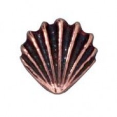 13mm TierraCast Large Shell Beads - Antique Copper - Each