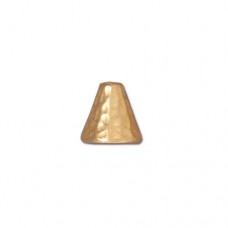 8mm TierraCast Hammertone Cones - 22K Gold Plated - Pack of 2