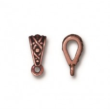 12mm TierraCast Legend Bail - Antique Copper Plated - Pack of 2