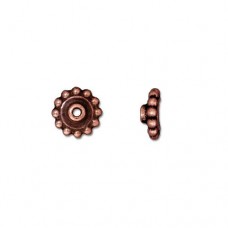 7.25mm TierraCast Bead Aligners - Antique Copper Plated - Pack of 4