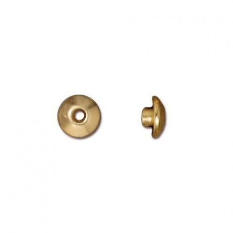 8mm TierraCast Large Classic Bead Aligners - Bright 22K Gold Plated - Pack of 2