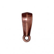 18x10mm (6mmID) TierraCast Classic Bail with Loop - Antique Copper