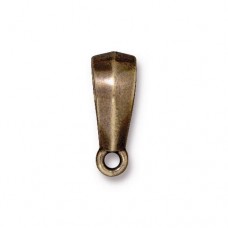18x10mm (6mmID) TierraCast Classic Bail with Loop - Brass Oxide - Each