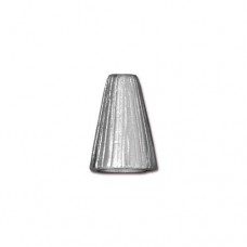 13mm TierraCast Tall Radiant Cone - Rhodium Silver Plated