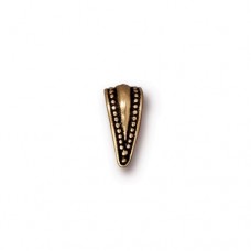 10mm TierraCast Royal Pinch Bail - Ant Gold - Pack of 2