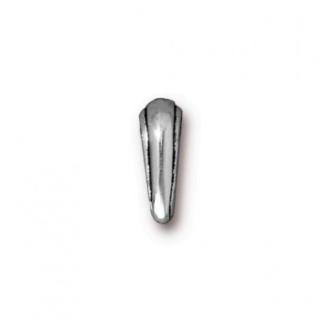 12mm TierraCast Nouveau Pinch Bail - Antique Fine Silver Plated - Pack of 2