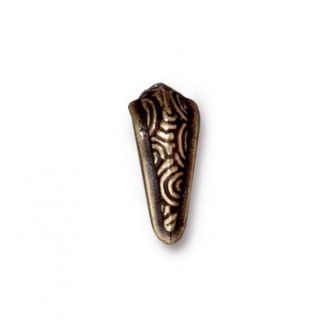 14.5mm TierraCast Spiral Pinch Bail - Brass Oxide - Each