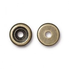 10mm TierraCast SS34 Glue-In Rivetable - Ant Brass - Pack of 2
