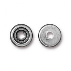 10mm TierraCast SS34 Glue-In Rivetable - Ant Pewter - Pack of 2