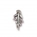 16x9mm TierraCast Botanical Pinch Bail - Antique Fine Silver Plated - Each