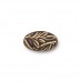 12x7mm TierraCast Botanical Oval Bead - Brass Oxide - Pack of 2